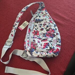Floral Quilted Sling Bag